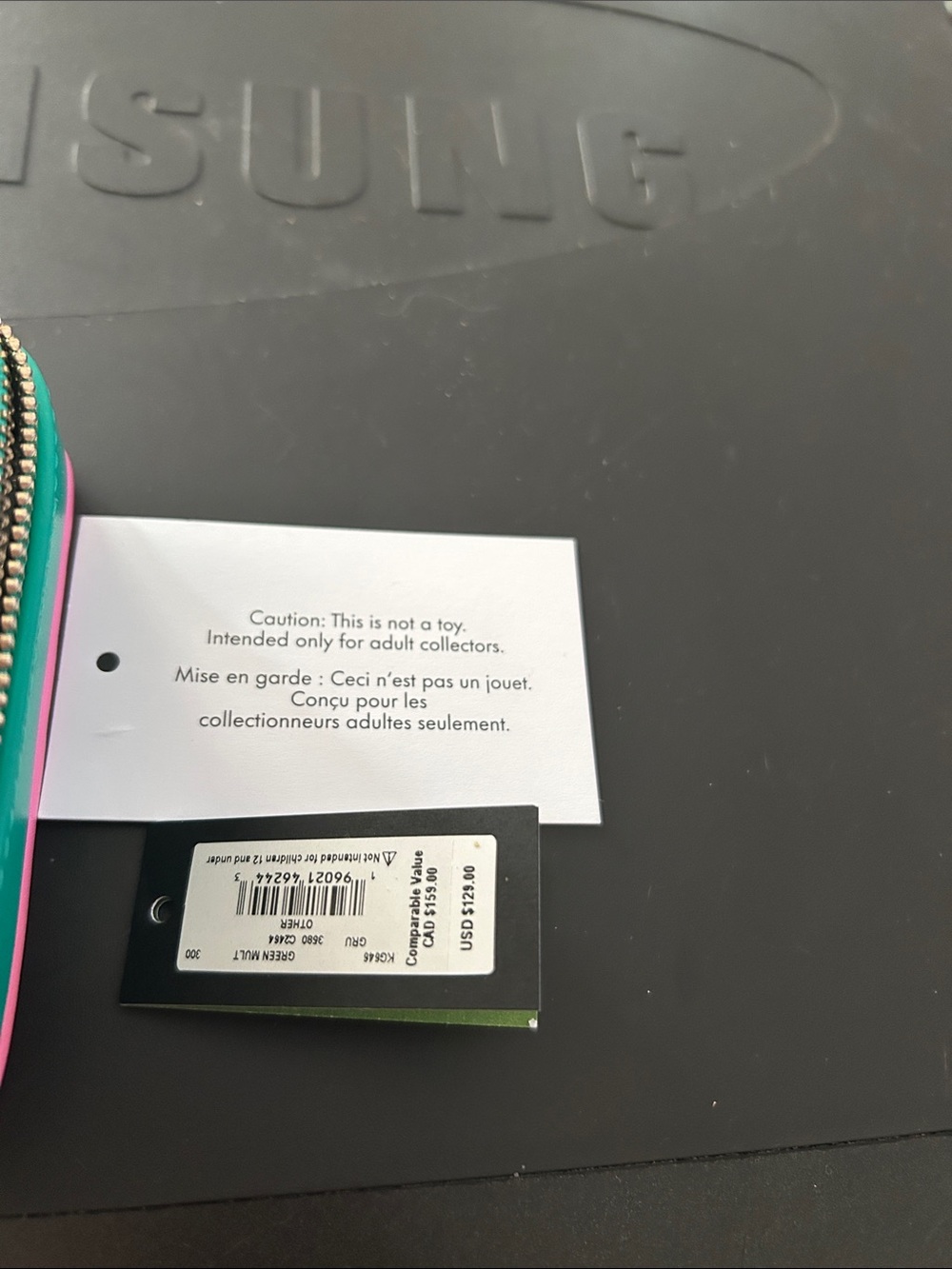 kate spade teal, pink, yellow sardines coin purse BN - Picture 2 of 5